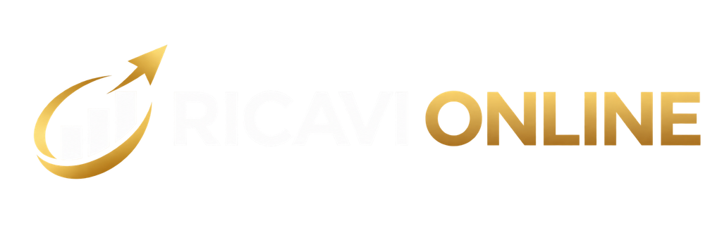 Logo Ricavi Online in bianco e oro
